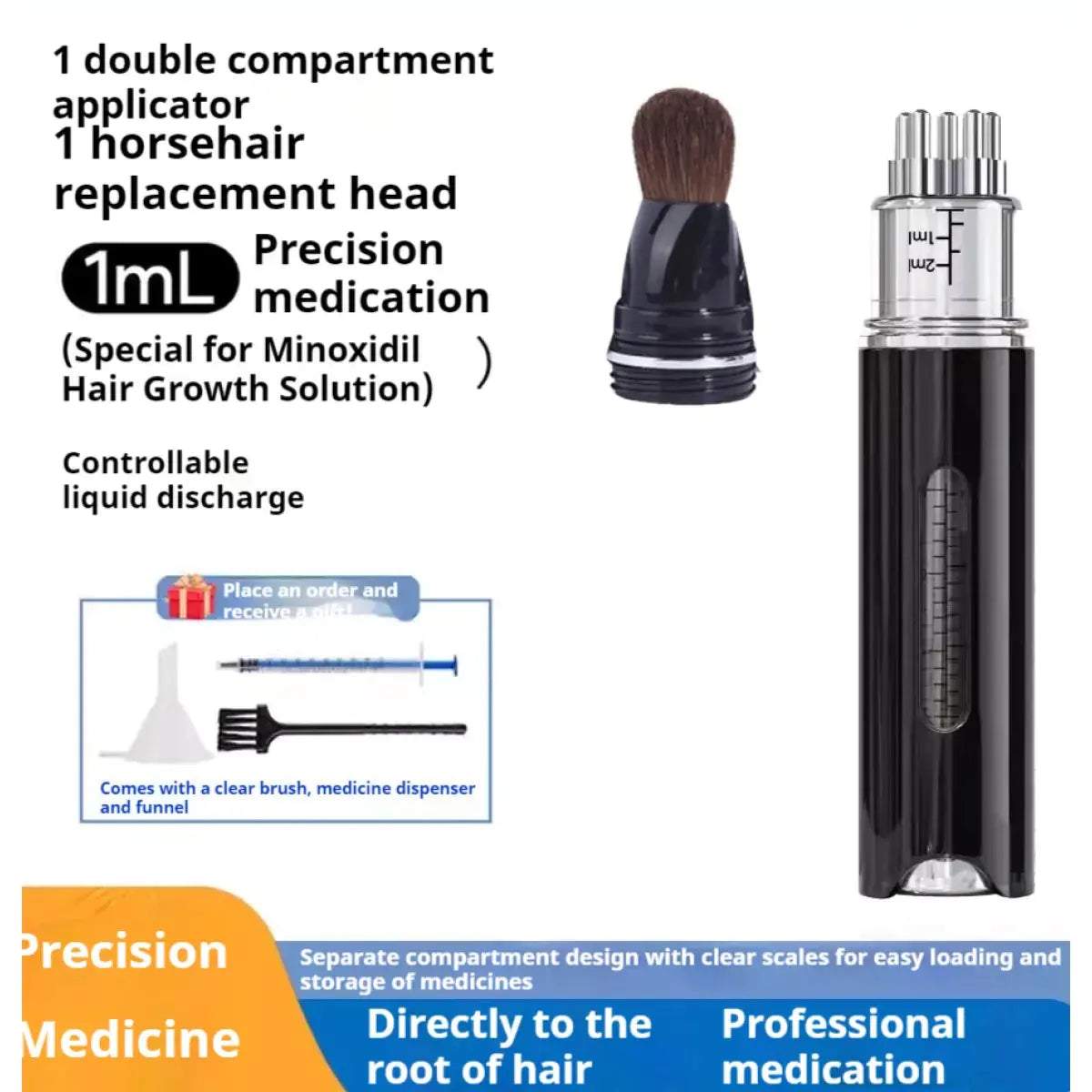 GlowComb™ Precision Hair Growth Serum Dispenser